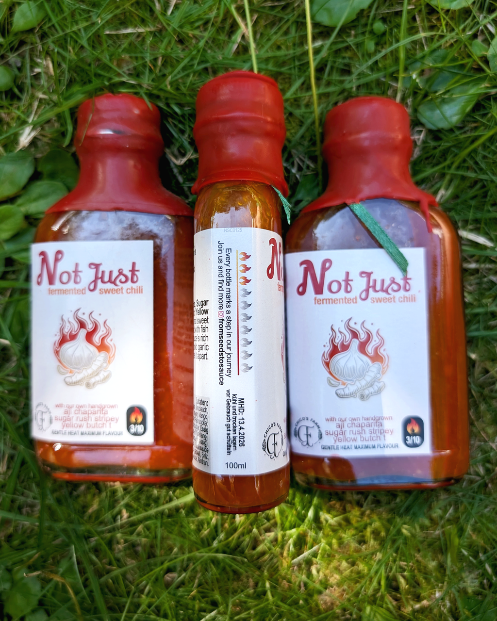 Not Just Sweet Chili fermented hot sauce – multiple bottles with sweet and savoury profile